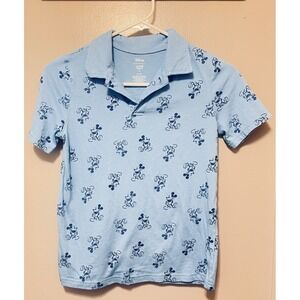 Disney Mickey Mouse Polo Boys Size 10 Light Blue